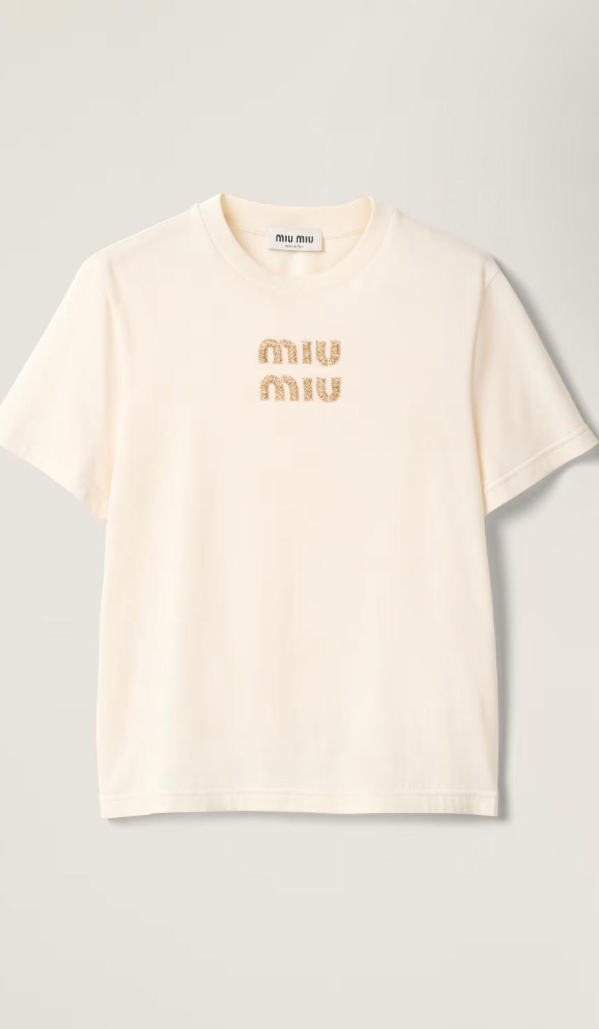 Tee shirt miu blanc/jaune