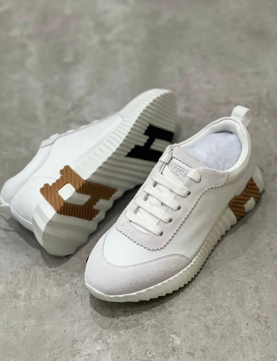 Bouncing hemers blanc/noir/marron