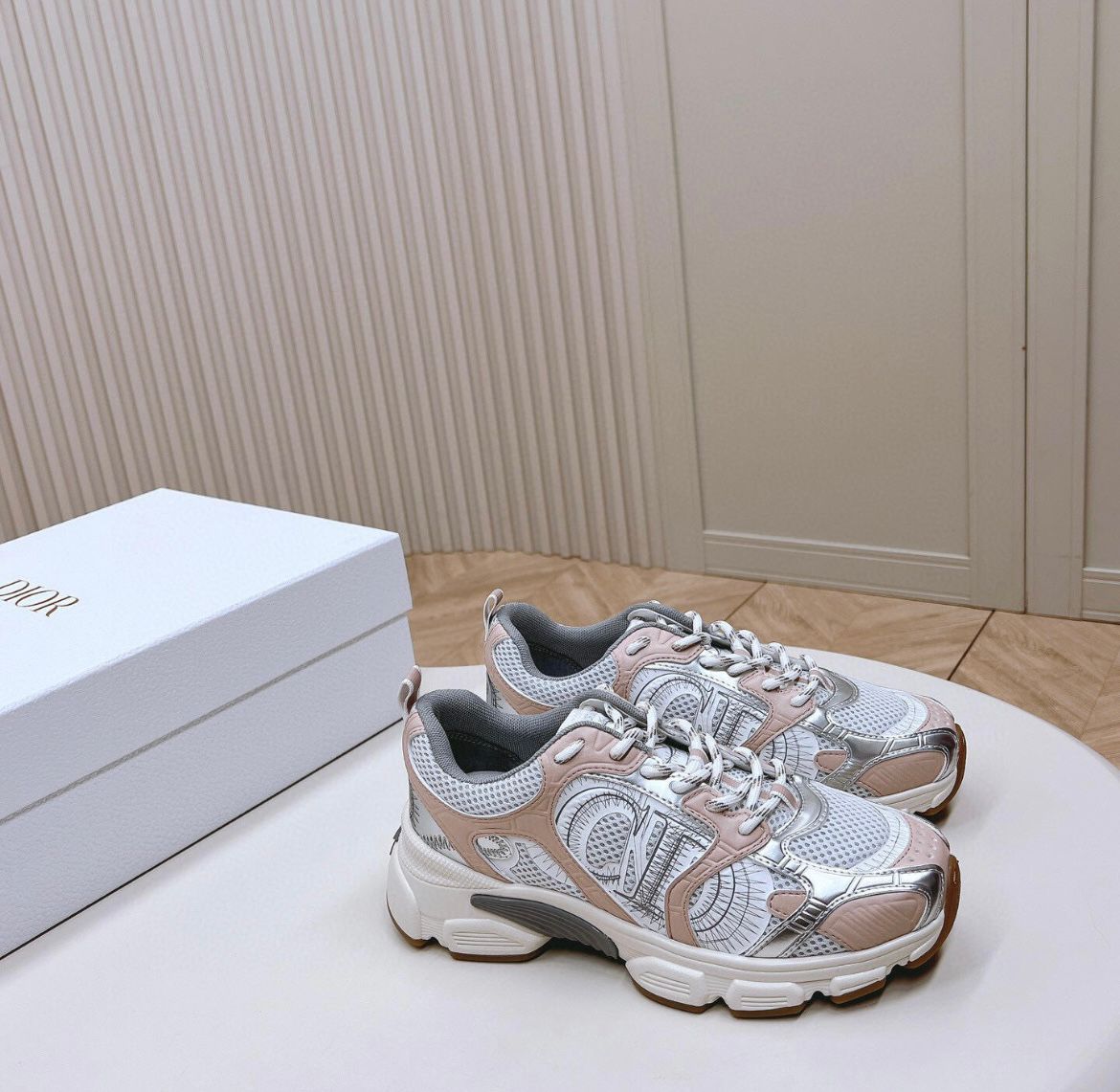 Sneaker Bior Chrono blanc/rose/gris