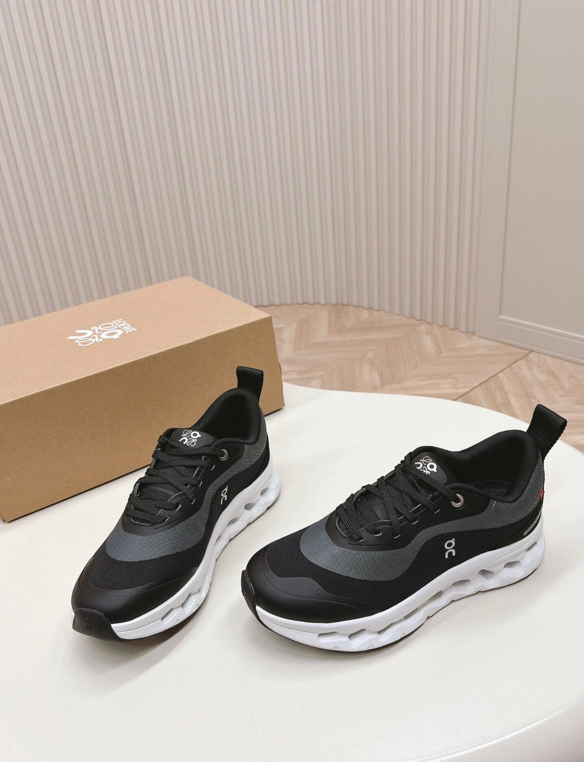 Sneaker loew x clou noir/blanc