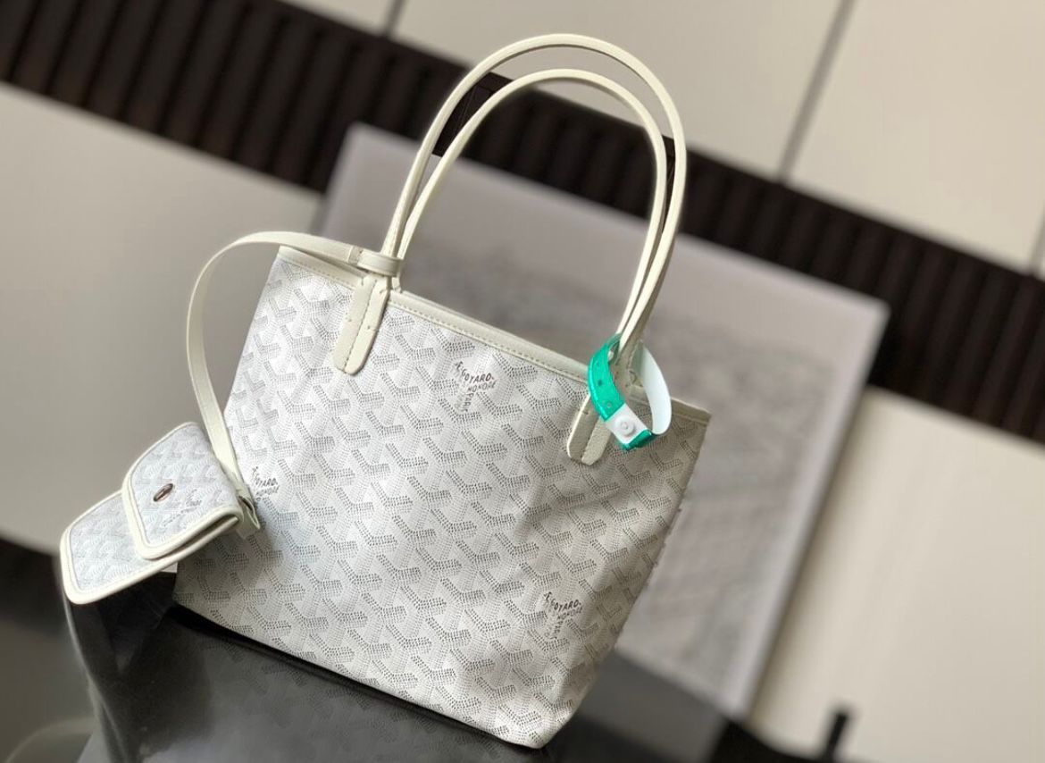 Cabas goya blanc/gris