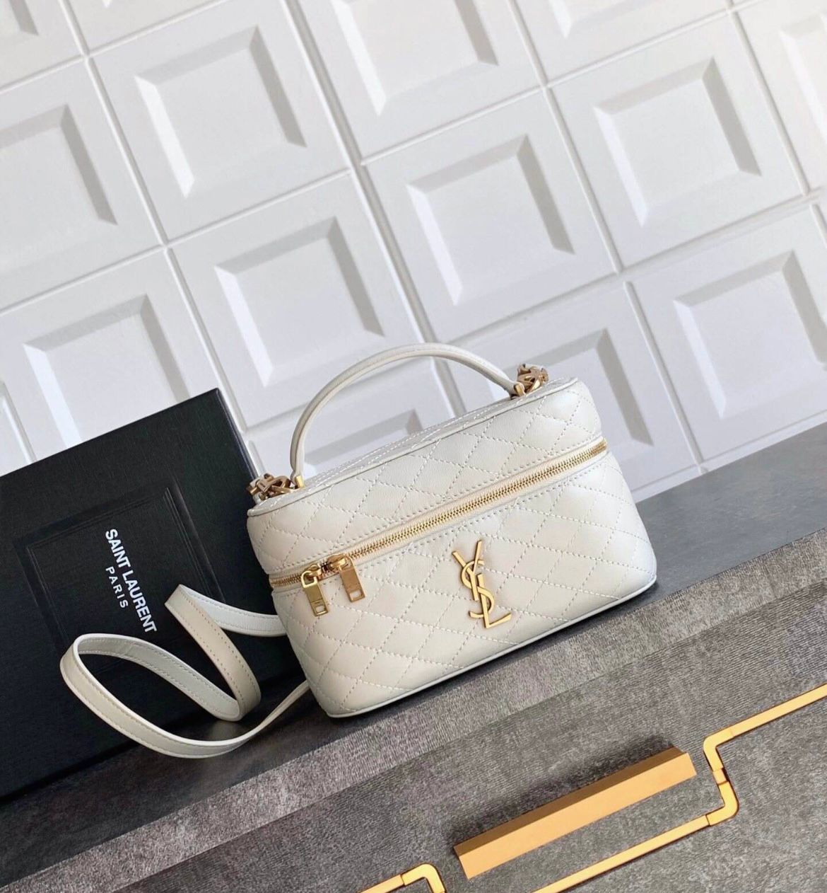 GABY vanity bag ivory YSL