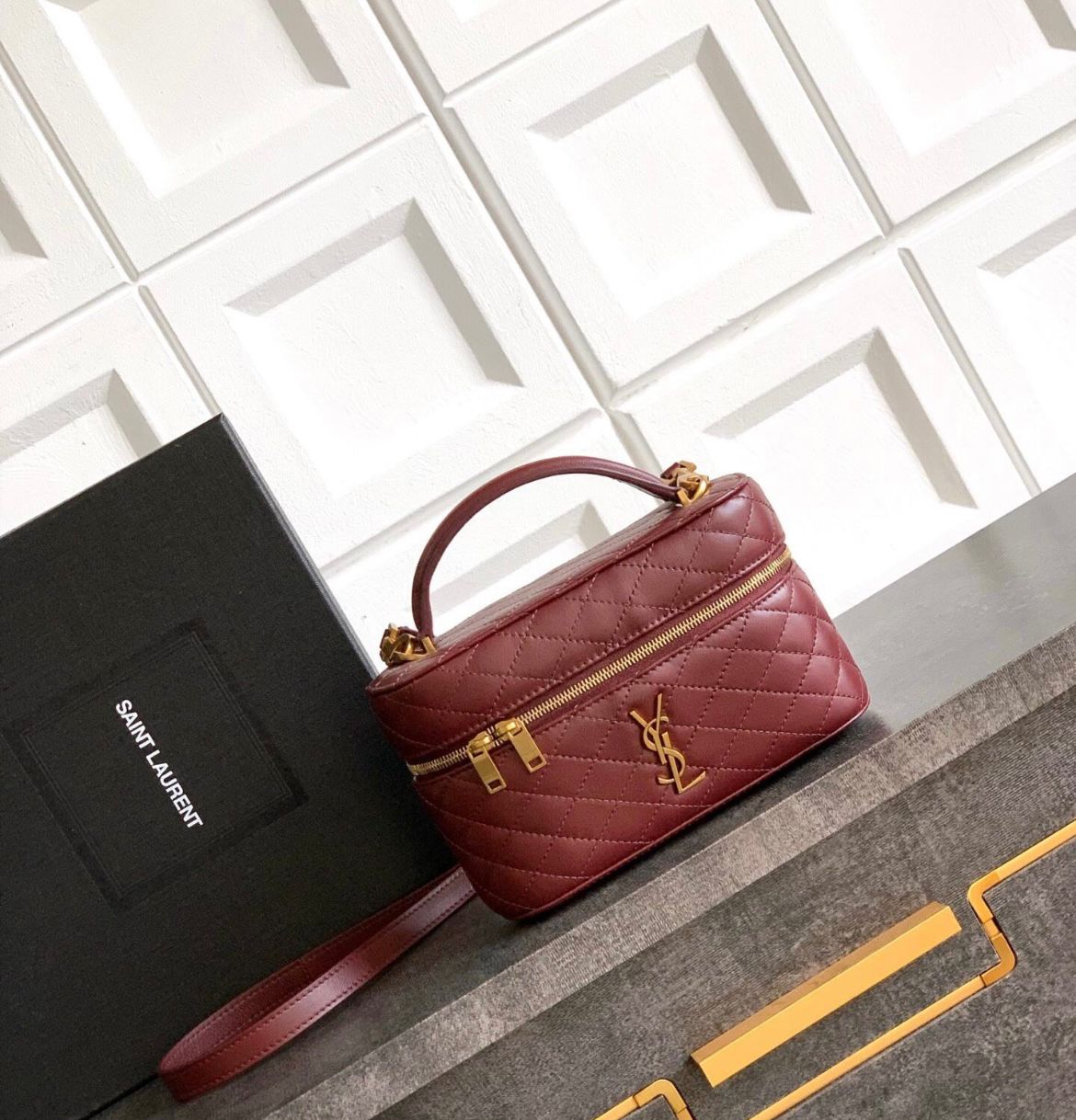 GABY vanity bag bordeaux YSL