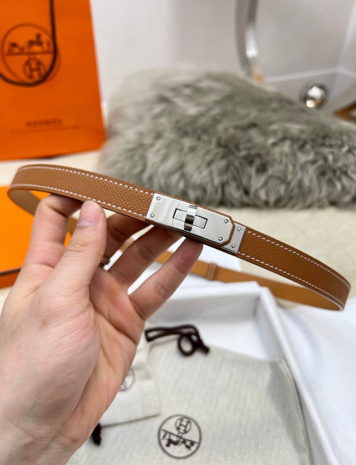 Ceinture Kelly hemers camel